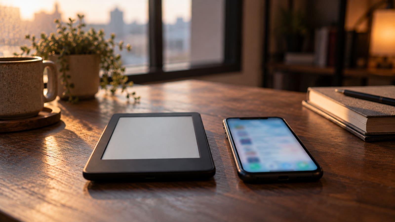 Elemantic Solutions branded trend analysis article card for the "Design" category, headline: "What E-Ink Screens Teach You About Designing AI Streaming Interfaces"